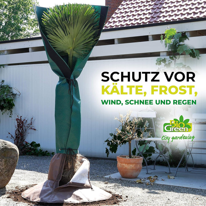 Bio Green Stammschutz für Palmen und Bäume | schützt vor Wind, Regen, Feuchtigkeit, Schnee und Frost