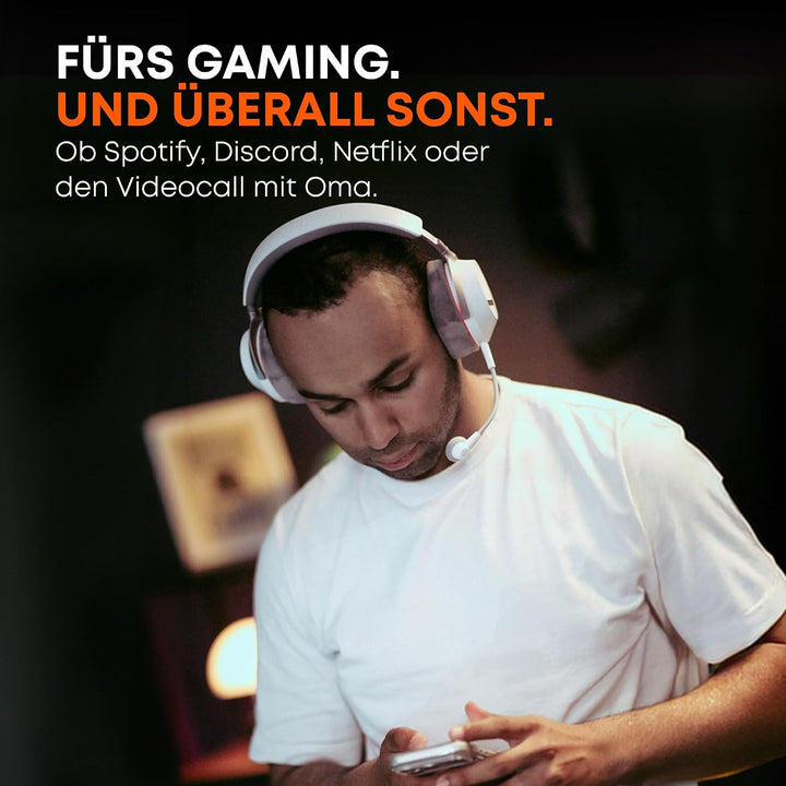 beyerdynamic MMX 100 Wireless Gaming Headset, 80+ Std. Akku, Arctic White, Arctic White