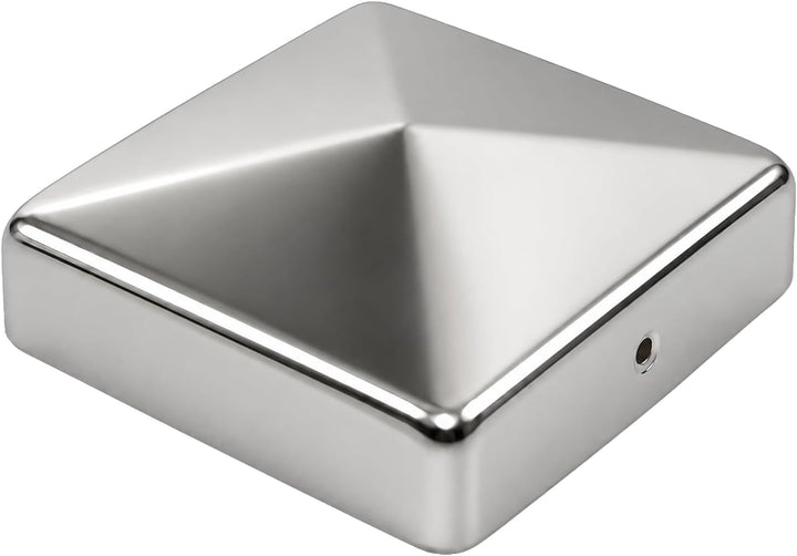 10x Edelstahl Pfostenkappe Abdeckkappe für Pfosten Pyramide 101 mm 10x10 cm