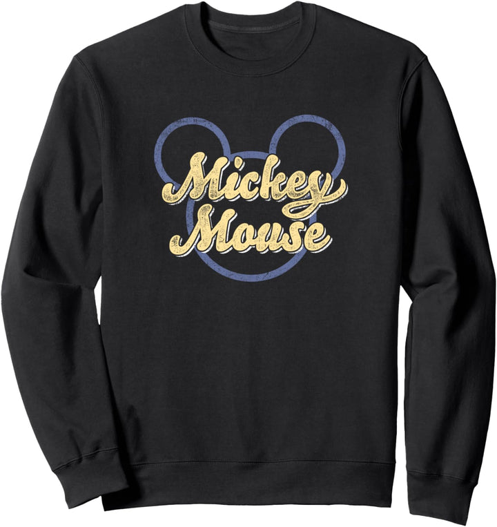 Disney Mickey Mouse Skript In Ears Outline Sweatshirt