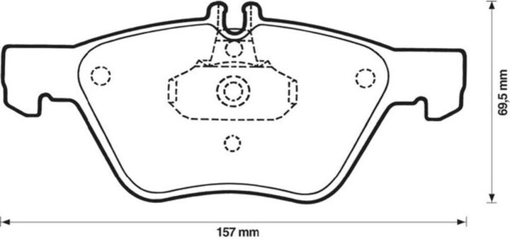 Jurid 571876J Bremsbelagsatz, Scheibenbremse - (4-teilig)