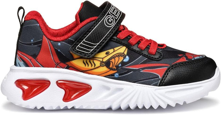 Geox Jungen J Assister Boy Sneaker 24 EU Black Yellow, 24 EU Black Yellow
