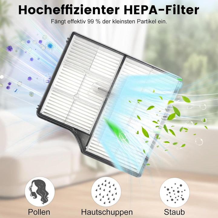 36 Stück Zubehör für Roborock Saros 10 Saugroboter, Ersatzteil Set | 4 Hauptbürsten, 4 Filter, 4 Hal