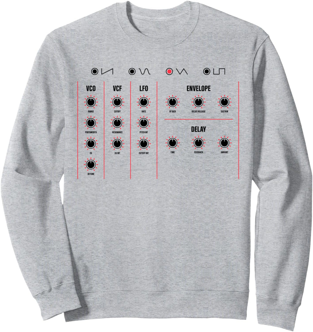 Synthesizer DJ Grafik Techno Sweatshirt