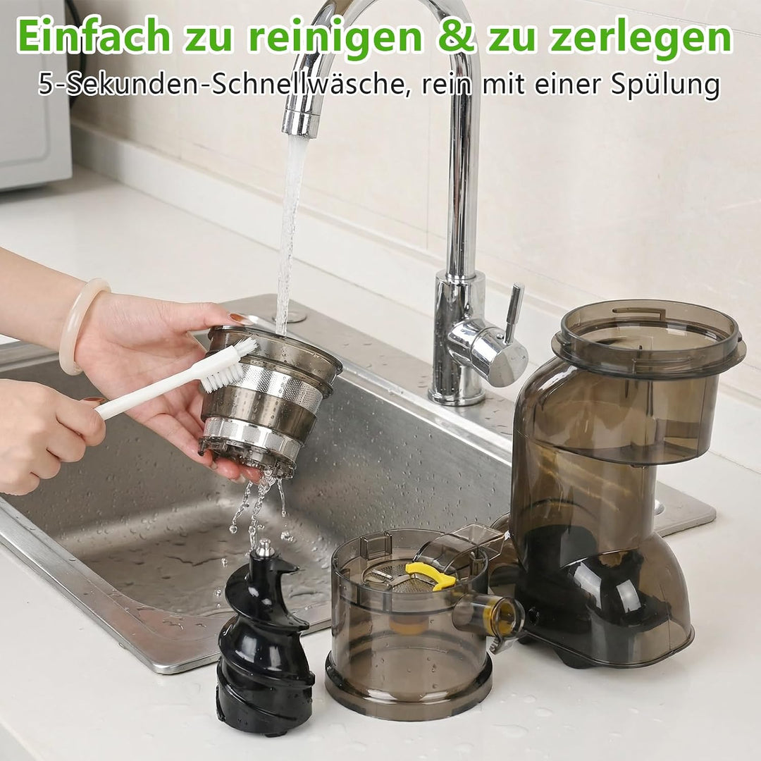 Entsafter Slow juicer 500W mit 98mm Grossem Einfüllschacht,Entsafter Gemüse und Obst Testsieger,Extr