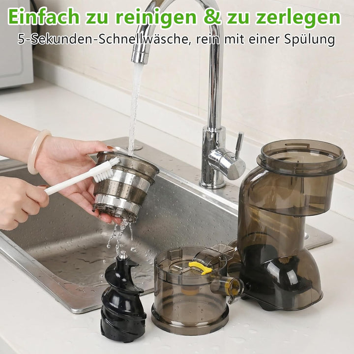Entsafter Slow juicer 500W mit 98mm Grossem Einfüllschacht,Entsafter Gemüse und Obst Testsieger,Extr