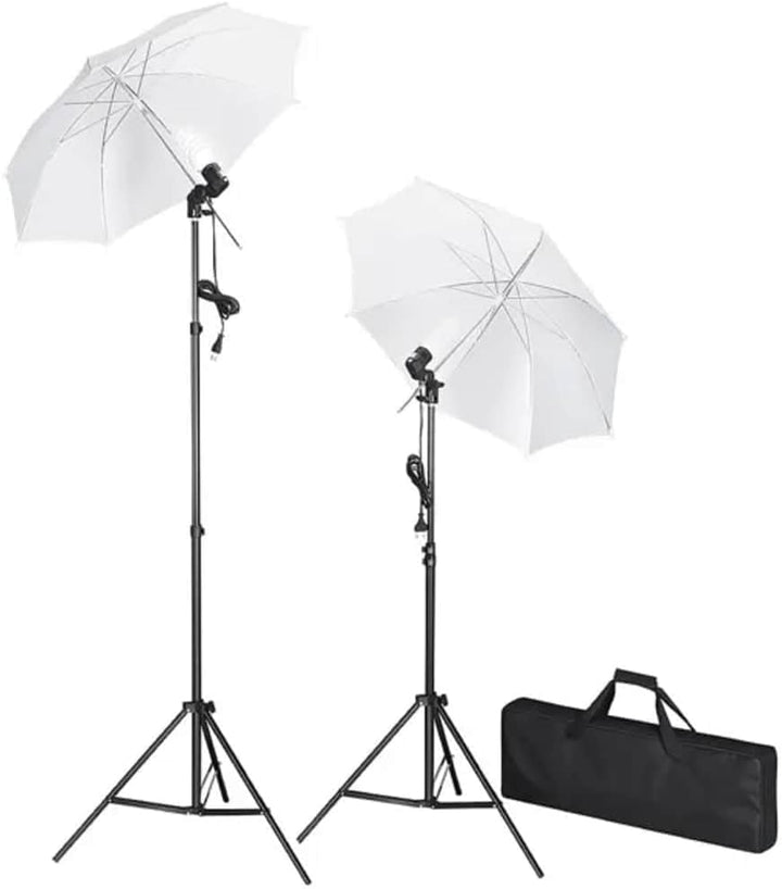 vidaXL Fotostudio Set Hintergrundsystem Studioschirm Studioleuchte Studiolampe Fotolampe Studioset H