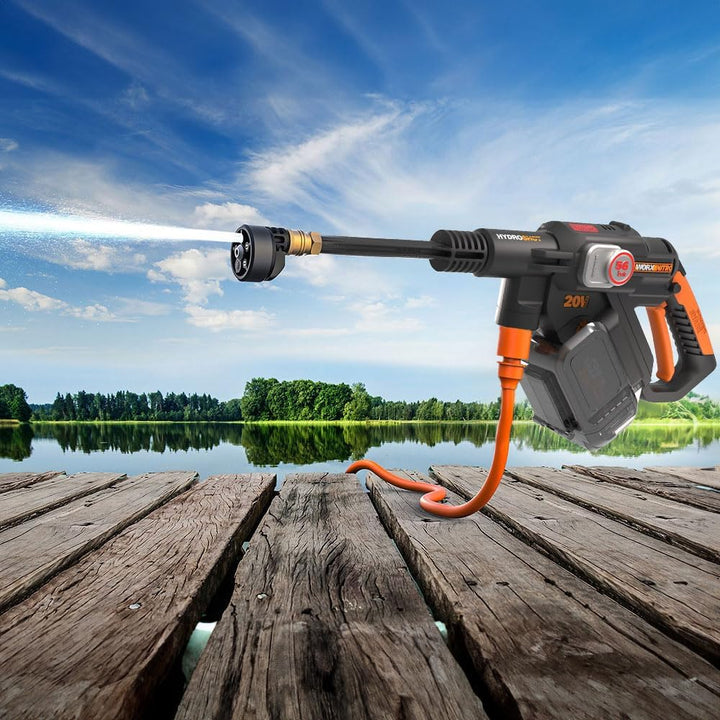 WORX WG633E Hydroshot Akku-Hochdruckreiniger 20V - 56 Bar Max. Druck - multifunktional zur Reinigung