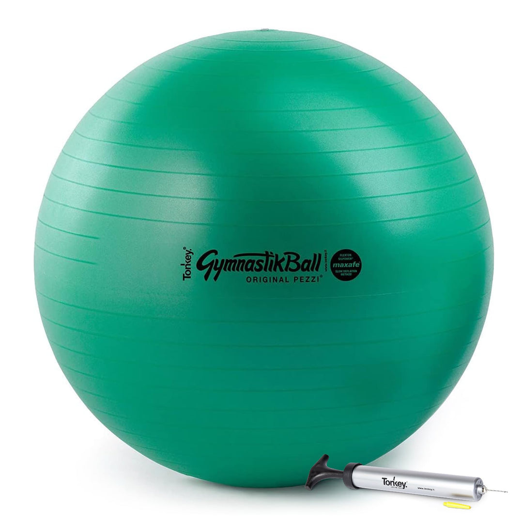 PEZZI Original Gymnastikball MAXAFE Pumpe grün Ø 65 cm - bis 175 cm Körpergrösse, grün Ø 65 cm - bis