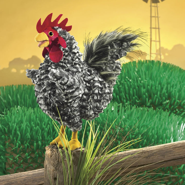 Folkmanis Puppets Barred Rock Rooster/Hahn, bunt