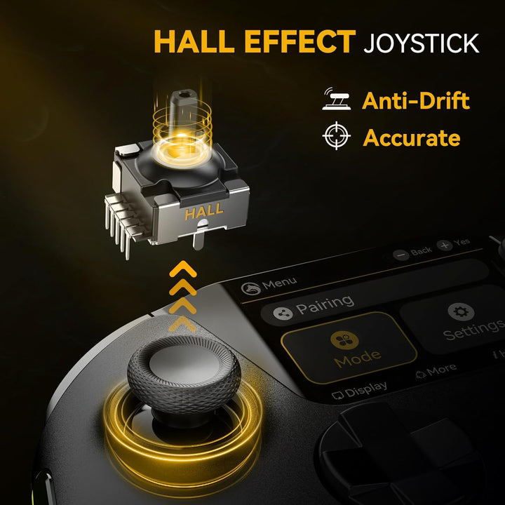 ManbaOne Interactive Screen Wireless Gaming Controller für PC/Switch/Switch 2/iOS/Android,Hall-Effek
