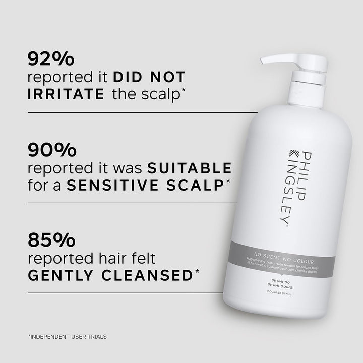 Philip Kingsley No Scent No Color Shampoo für empfindliche, zarte Kopfhaut, tägliche Anwendung, sanf