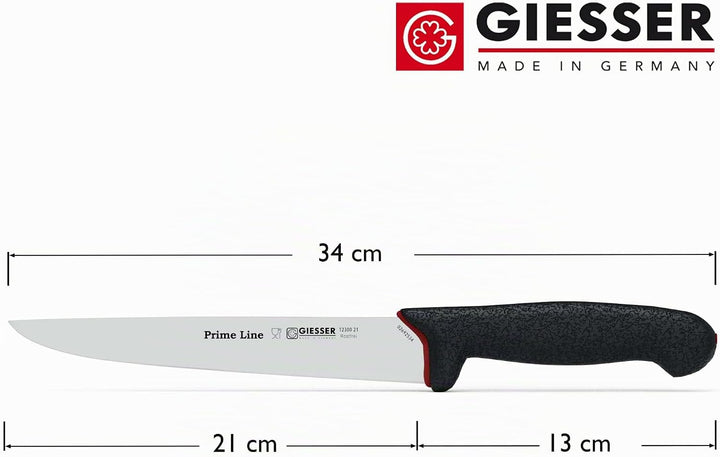 Giesser seit 1776 - Made in Germany - Stechmesser rutschfest PrimeLine, Klinge 21 cm, schwarz, schar