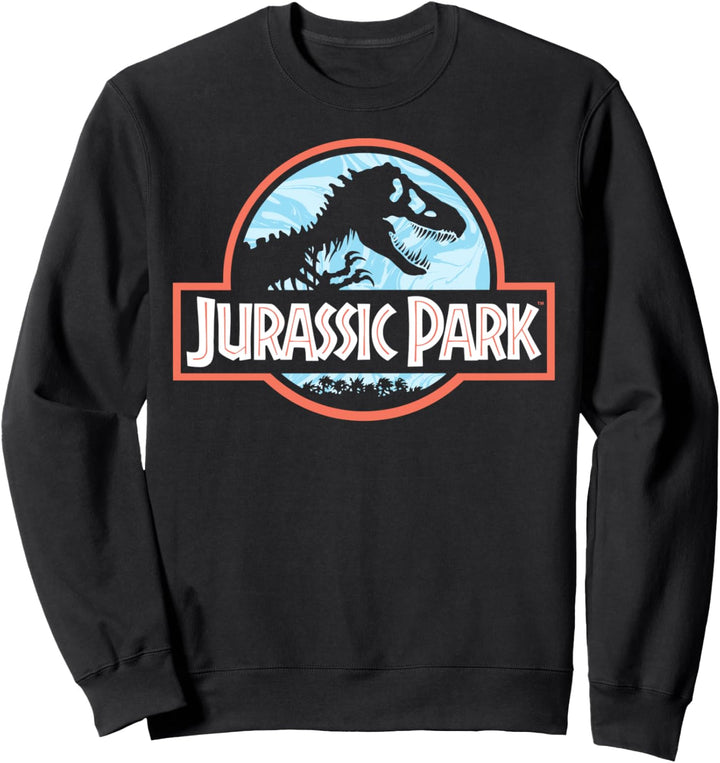 Jurassic Park Marble Neon Retro Logo Sweatshirt