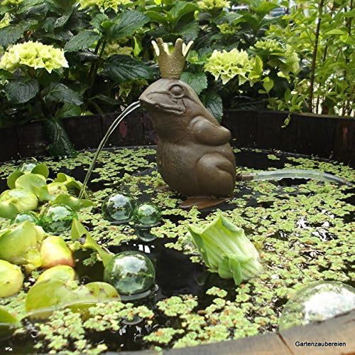 Wasserspeier "Froschkönig" aus Gusseisen 19 cm