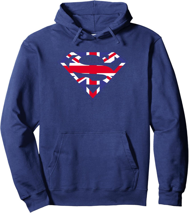 Superman Great Britian Shield Pullover Hoodie