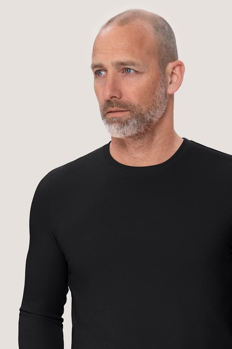 Hakro Longleeve Performance XXL Schwarz, XXL Schwarz