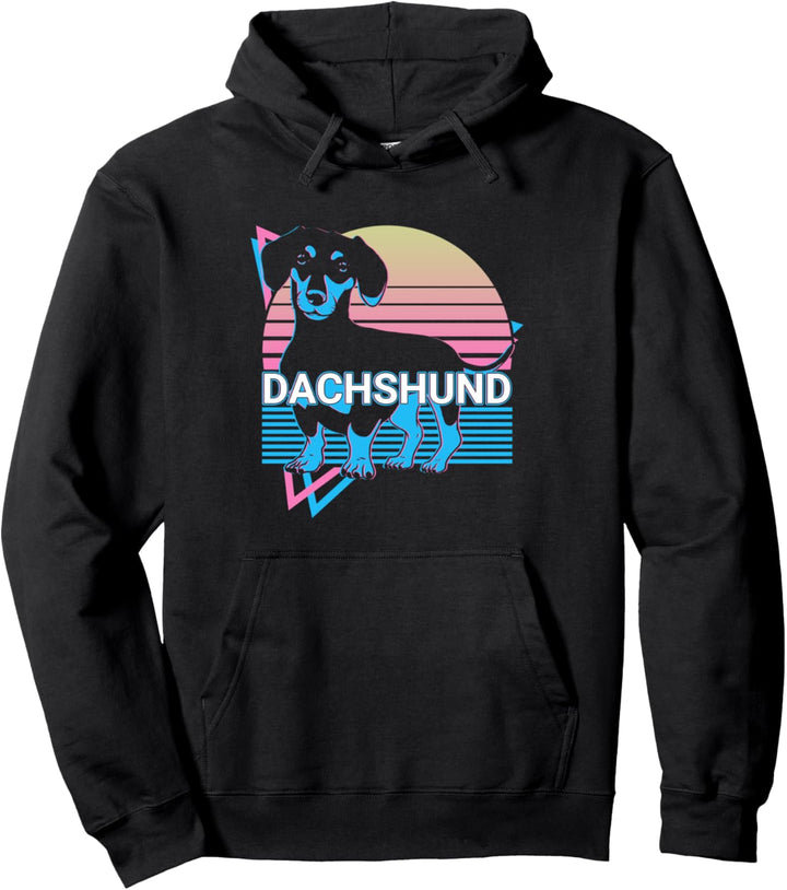 Dackel Retro Pullover Hoodie