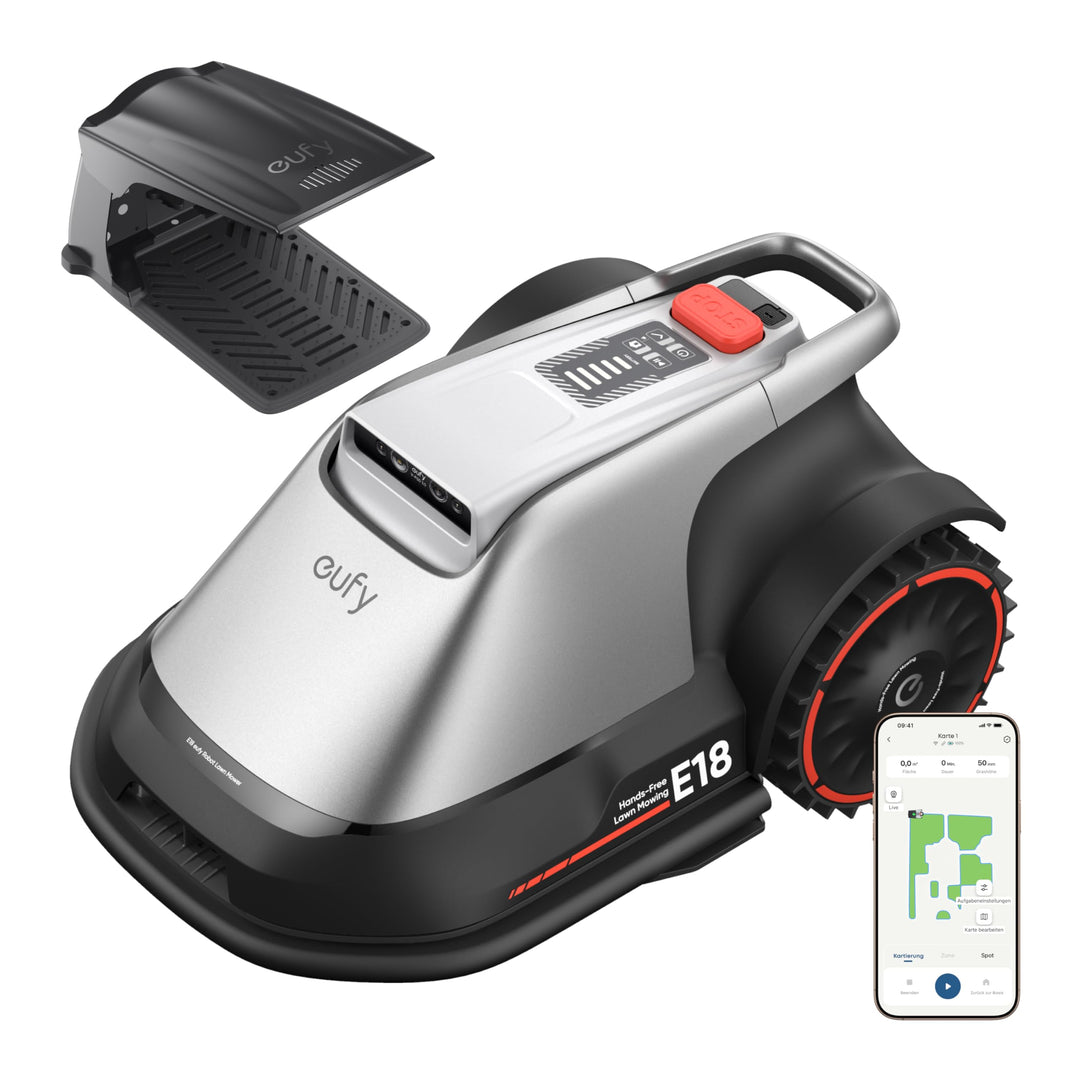 eufy E18 Mähroboter ohne Begrenzungskabel, ohne RTK &amp; Signalausfälle, TrueVision Technologie, GNSS,