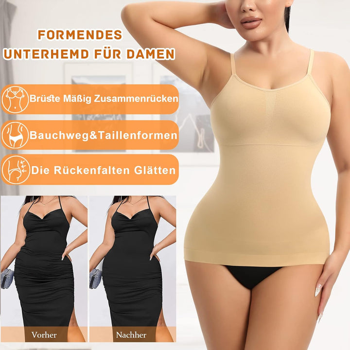 Damen Shape Unterhemd Bauchweg Hemdchen Shapewear Trägertop Shaping BH Hemd Formendes Top Body Shape