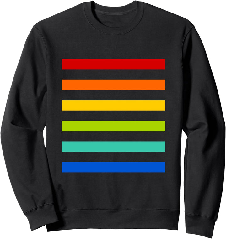 Regenbogen Streifen Sweatshirt