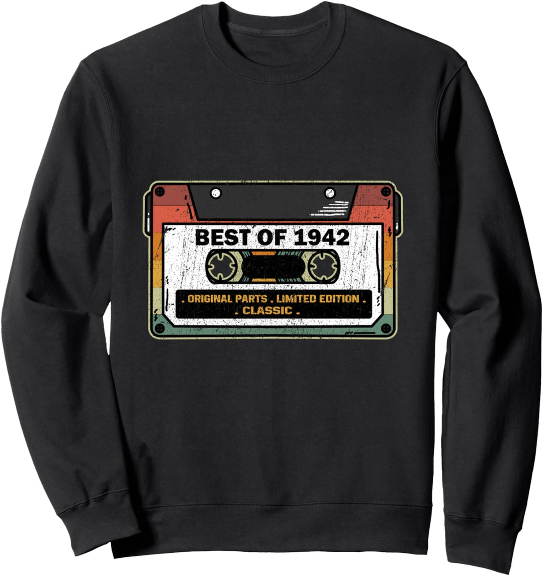 Vintage Best Of 1942 Kassette 79 Jahre 79. Geburtstag Sweatshirt