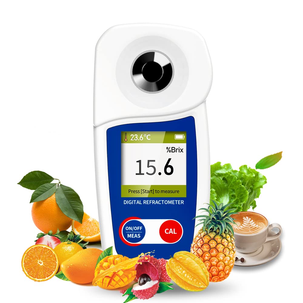 Digitales Brix-Refraktometer, Flagfront-Brix-Messgerät, Refraktometer, automatische Temperaturkompen