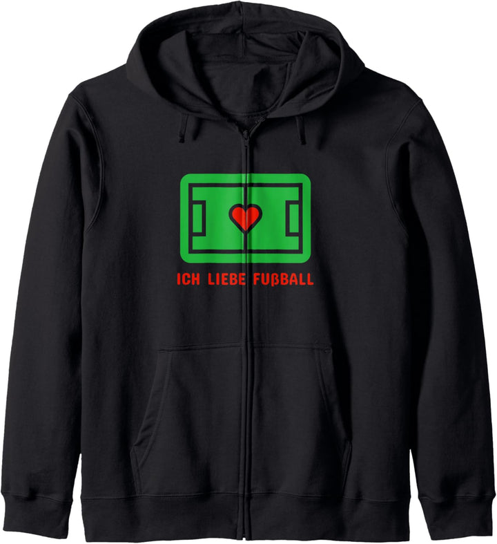 Ich liebe Fussball Kapuzenjacke