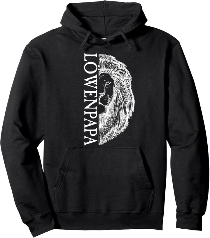 Löwenpapa I Daddy Retro und Stolz I Papa Löwe Pullover Hoodie