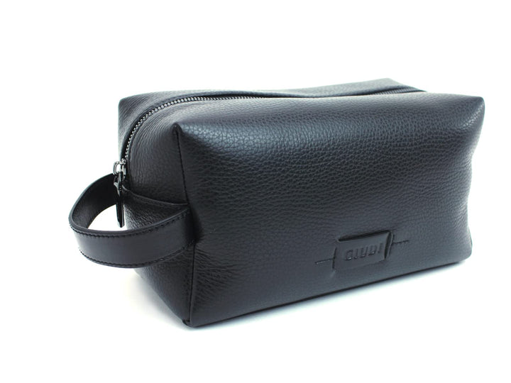 GIUDI Kulturbeutel Kulturtasche Waschtasche Kosmetiktasche Schwarz