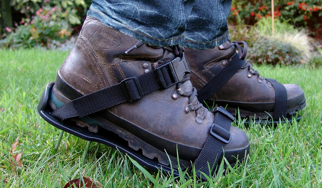 Greenkey Grasrechen für Rasen, belüftend Sandalen