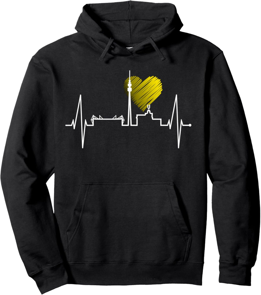 Dortmund Herzschlag Skyline Puls Ruhrpott Stadion Dortmunder Pullover Hoodie