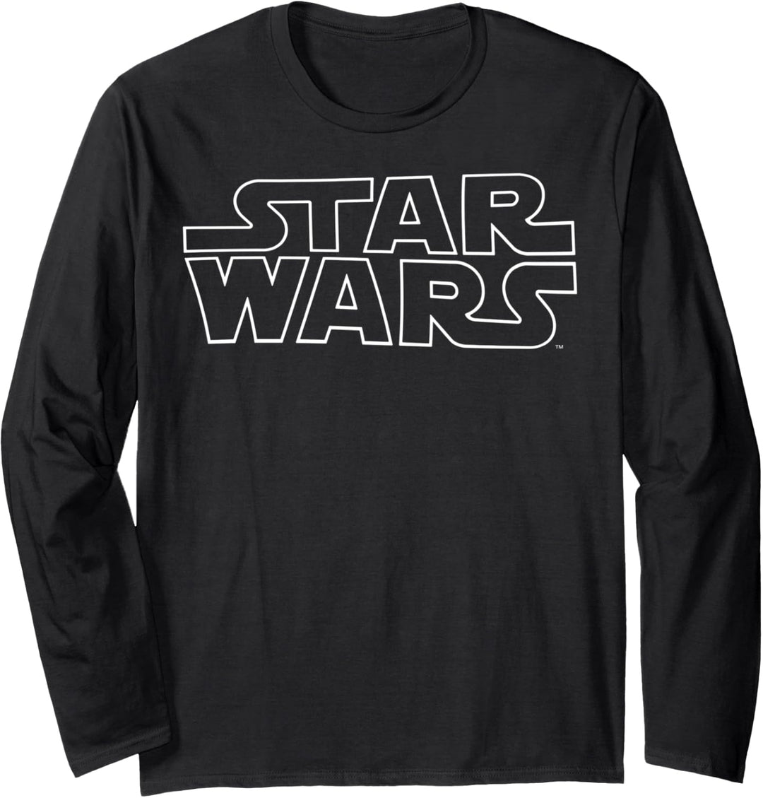 Star Wars Outlined Simple Logo Langarmshirt