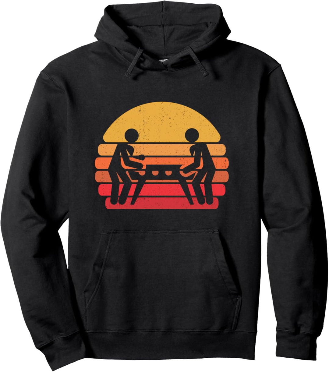 Retro Tischfussball Kickern - Vintage Tischkicker Wuzzler Pullover Hoodie