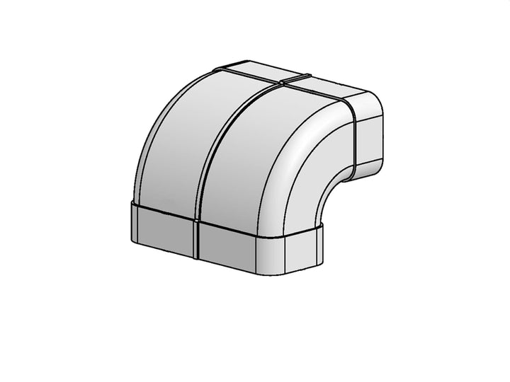 Berbel Flachrohr System 150-90°-Bogen senkrecht