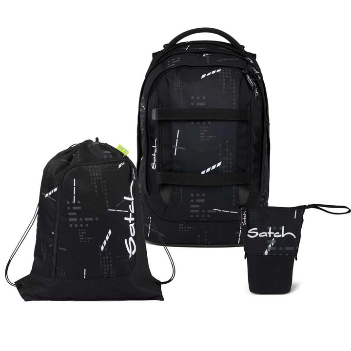 Satch Pack Pencil Slider Light Edition Schulrucksack Set 3tlg. inkl. Sportbeutel (Ninja Matrix), Nin