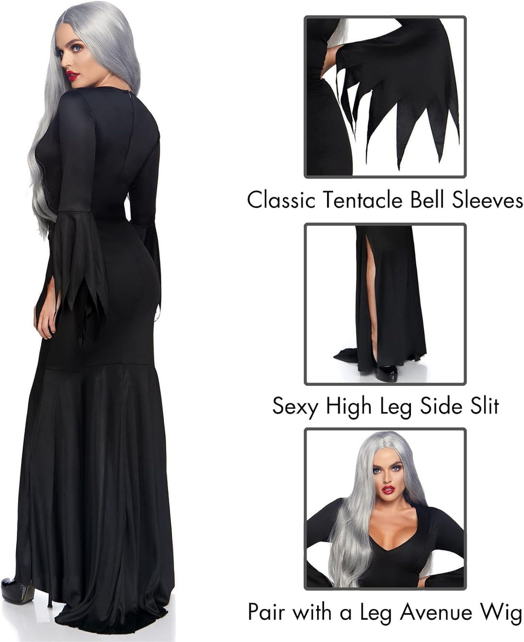 Leg Avenue 3744 - Maxi Gothic Kleid , Grösse M/L (EUR 38-40), M/L (EUR 38-40)