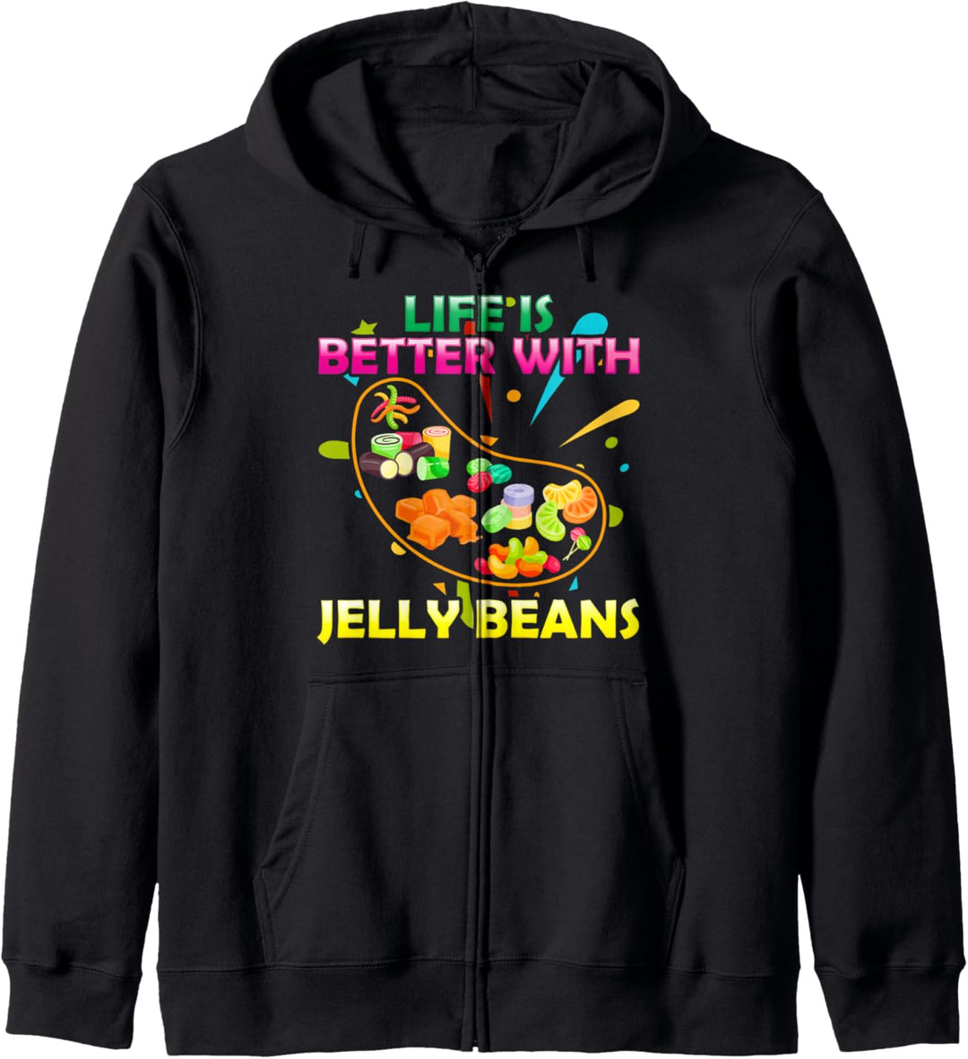 Leben besser Jelly Bean Candy Fruity Juicy Bean Day Kapuzenjacke