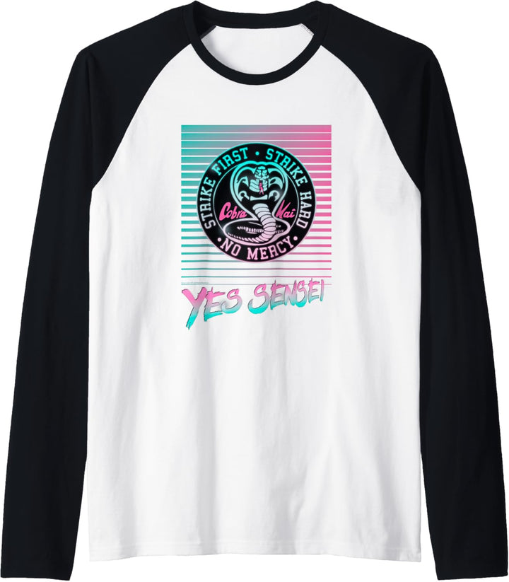 Cobra Kai Ja Sensei Retro Neon Raglan