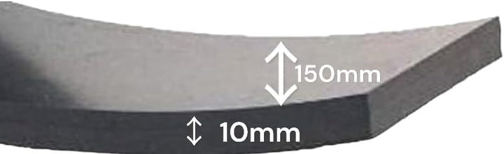 Gummistreifen Vollgummi Hartgummi 150mm breit 10mm dick 1-10m lang (2000x150x10mm), 2000x150x10mm