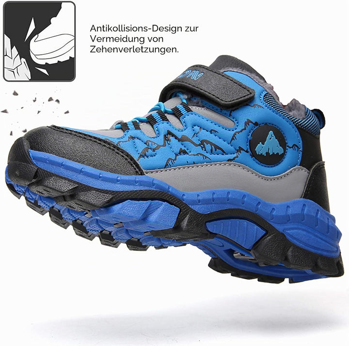 ZYLDK Kinder Winterschuhe Warm Gefütterte Winterboots Jungen Mädchen Trekkingschuhe Schneestiefel Ba