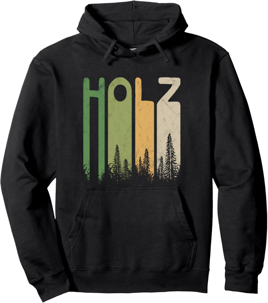 Forst Wald Retro Style Holz Holzfäller Pullover Hoodie