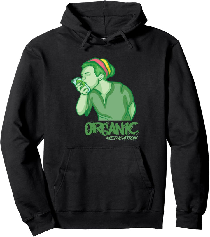Bio Grünes Gras Geschenk Marihuana Pullover Hoodie