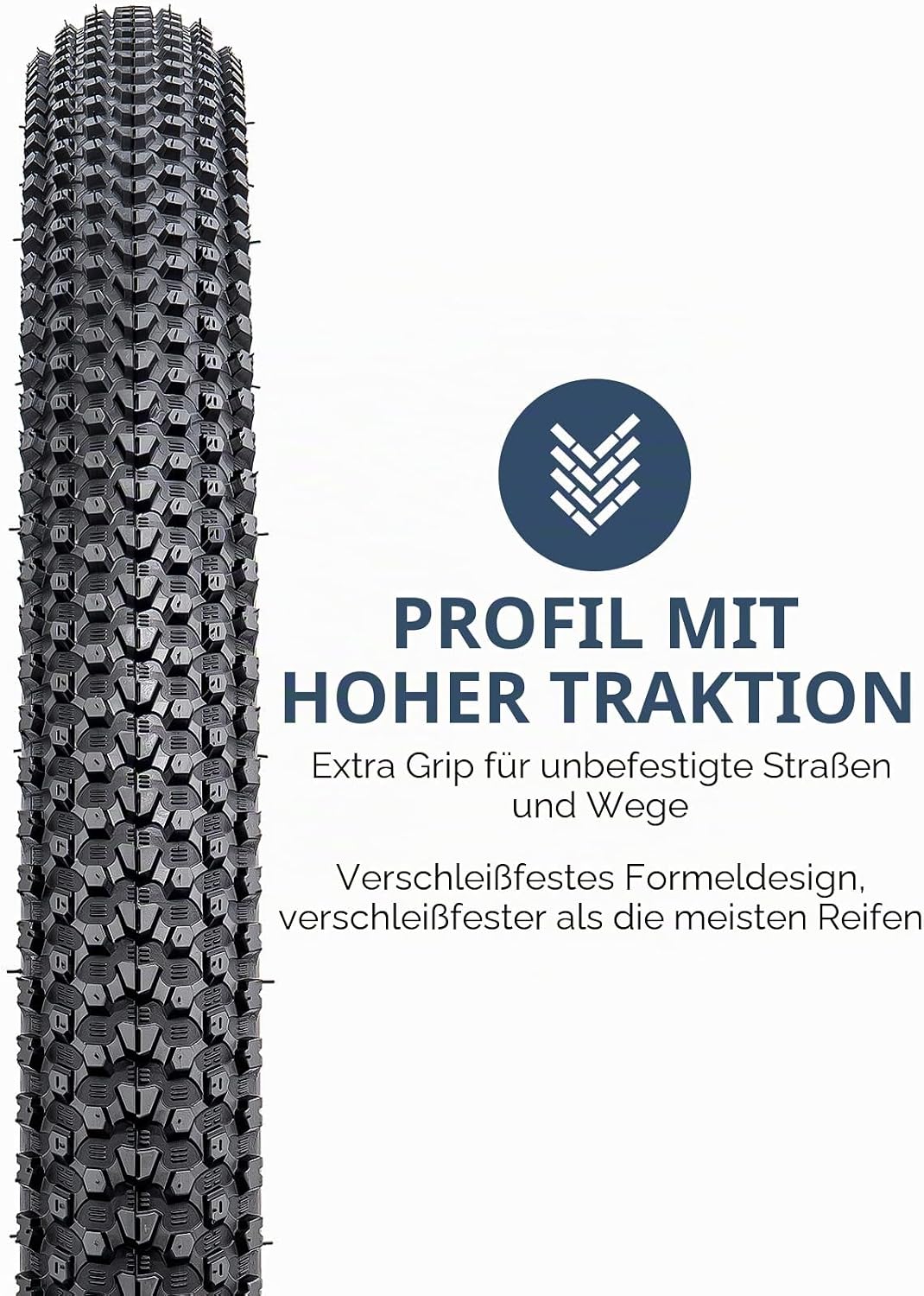 YunSCM 2er-Pack 26 Zoll Reifen 26x2.125 Mantel 57-559 Plus 2er-Pack 26 Zoll Schlauch 26x1.75/2.125 A