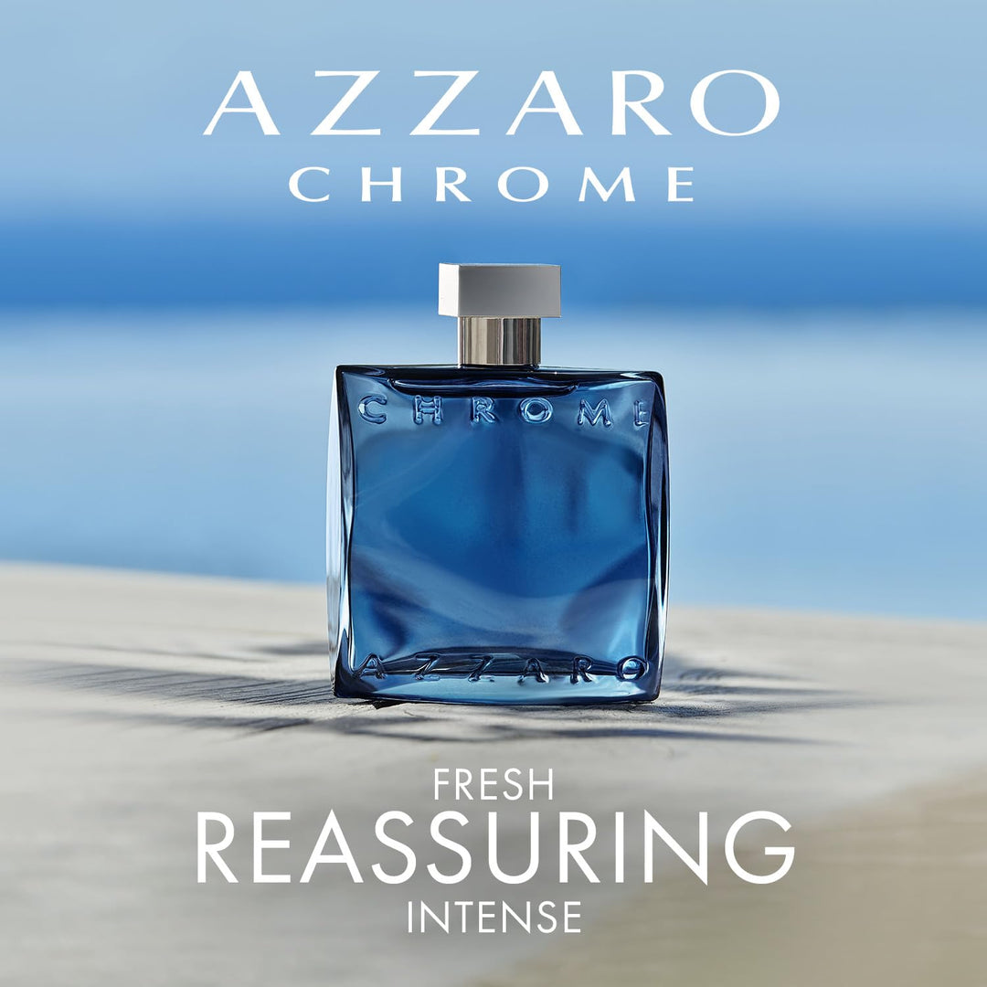 Azzaro Chrome, Parfüm für Herren, Eau de Parfum, Frischer und zitrischer Duft mit Bergamotte, Tannen