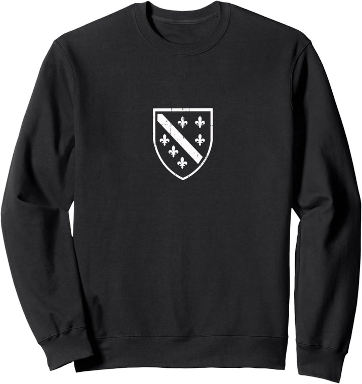Retro Bosnien Bosna Wappen Kroatien Serbien Design Liebe Sweatshirt