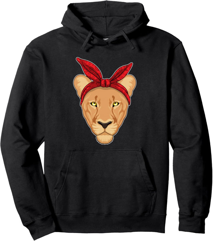 Löwin Löwe Schleife Pullover Hoodie
