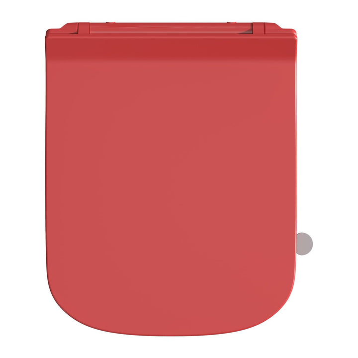 WC Sitz Eckig Form, Toilettendeckel mit Absenkautomatik, Klobrille Duroplast mit Schnellverschluss,