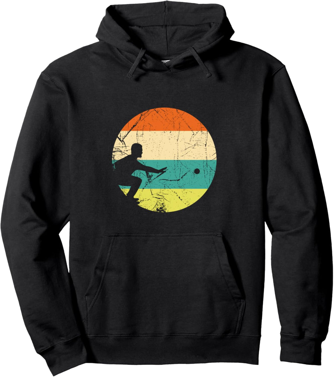 Retro Vintage Boule Spieler Petanque Sport Pullover Hoodie