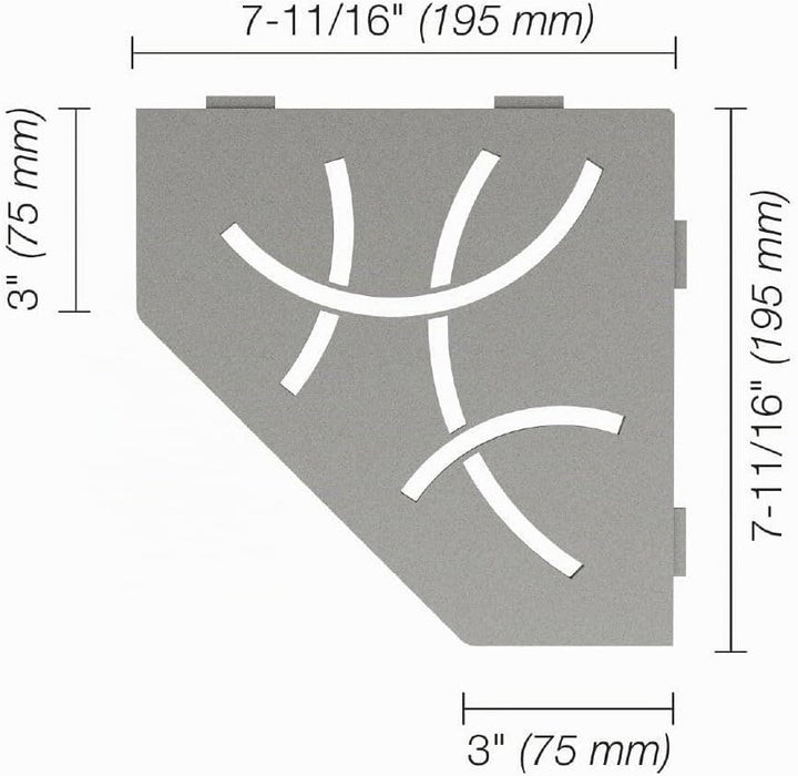 Schlüter SHELF-E-S2 Curve Steingrau